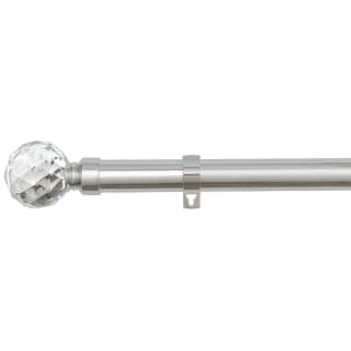 Shiny Nickle Gem Curtain Pole 120 - 220cm