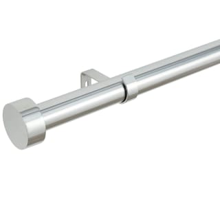 Shiny Nickle Stud End Curtain Pole 120 - 220cm