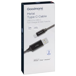390307-goodmans-metal-type-c-cable-1m-black