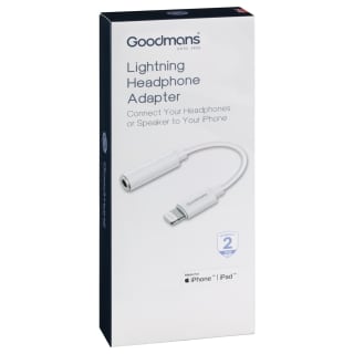 Goodmans Lightning Headphone Adapter - White
