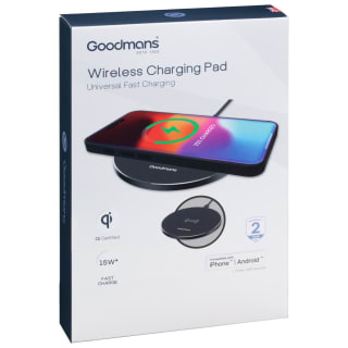 Goodmans Metallic Wireless Charging Pad - Black