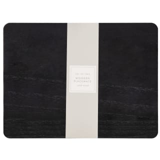 Black Wooden Placemats 2pk