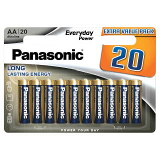 Panasonic AA Alkaline Batteries 20pk