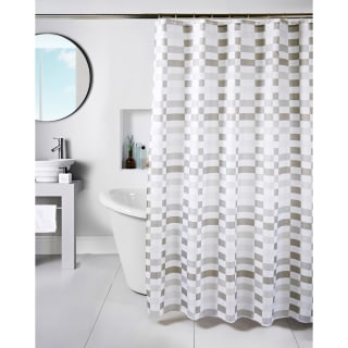 Printed Grey Shower Curtain