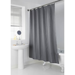 Mono Jacquard Shower Curtain - Grey