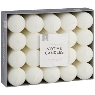 Unscented Votive Candles 20pk - Cream