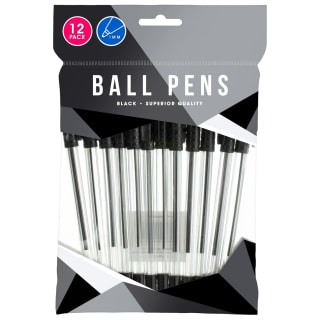 Ball Pens 12pk - Black