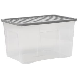 Large Storage Box with Lid 102L - Clear