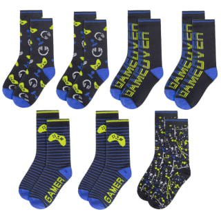 Older Kids Socks 7pk - Navy
