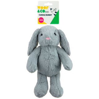 Woof & Co Cuddle Bunny Dog Toy - Grey