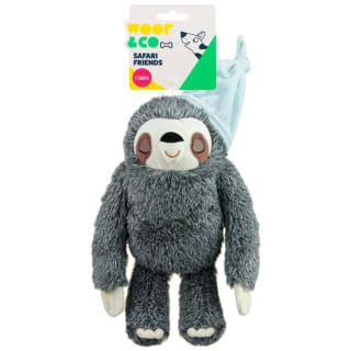 Woof & Co Safari Friends Dog Toy - Sleepy Sloth