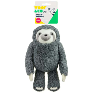 Woof & Co Safari Friends Dog Toy - Snuggly Sloth