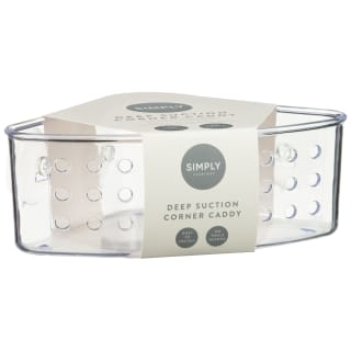Simply Everyday Suction Plastic Corner Caddy - Clear