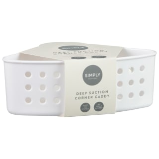 Simply Everyday Suction Plastic Corner Caddy - White