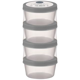 Simply Everyday Stackable Storage Pots 4pk - Grey