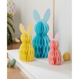 Colourful Honeycomb Bunnies 3pk