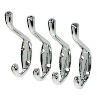 Chrome Effect Double Hooks 4pk