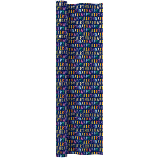 Everyday Wrapping Paper 3m - Happy Birthday Blue