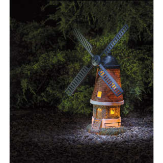 Solar Powered Light & Motion Windmill - Brick