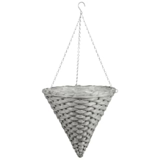 Premium Cone Rattan Effect Hanging Basket