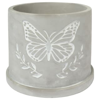Grey Cement Planter - Butterfly