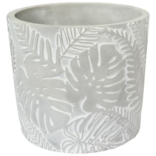 Grey Cement Planter - Tropical