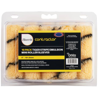 Harris Contractor Tiger Stripe Emulsion Mini Roller Sleeves 10pk
