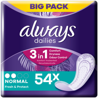 Always Dailies 3 in 1 Normal Pads 54pk