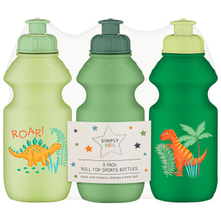 Simply Kids Pull Top Sports Bottles - Dinosaur