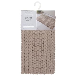 Retreat Knitted Bath Mat 50 x 80cm - Biscuit