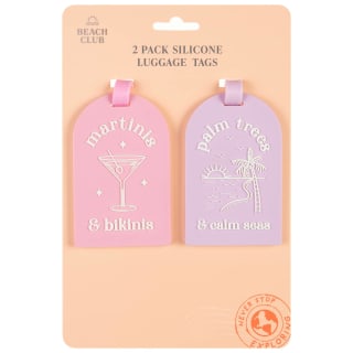 Printed Luggage Tags 2pk - Martini