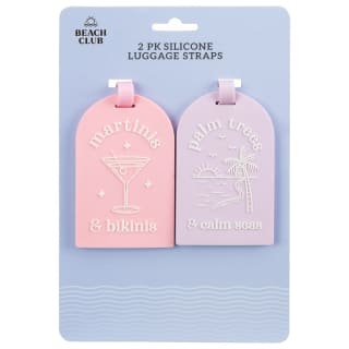 Printed Luggage Tags 2pk - Martini