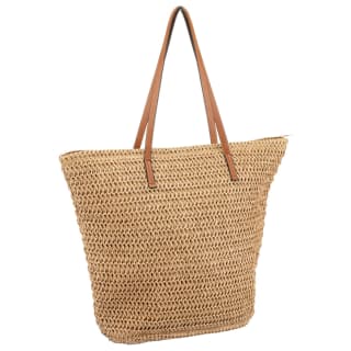 Woven Beach Bag - Natural