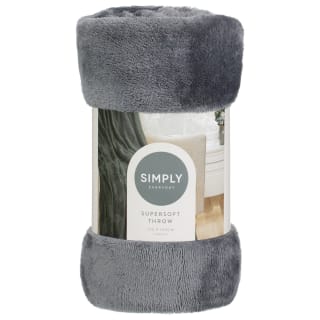 Simply Everyday Super Soft Throw - Charcoal