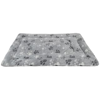 Paw Print Puppy Crate Mat - Grey