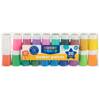 Hobby World Poster Paints 20pk