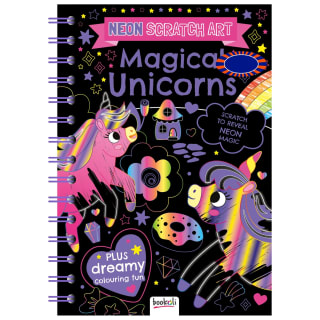 Neon Scratch Art - Magical Unicorns