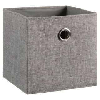 Lokken Linen Effect Storage Cubes 2pk - Grey