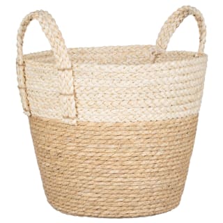 White Bottom 2 Tone Wicker Basket