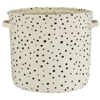 Spot Fabric Basket - Cream