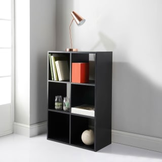 Simply 6 Cube Shelving Unit - Black