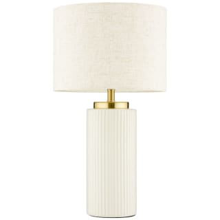 Ribbed Ceramic Table Lamp - White