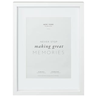 A4 New York Box Photo Frame - White