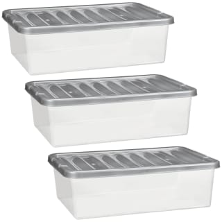 Simply Everyday Under Bed Storage Box 32L 3pk