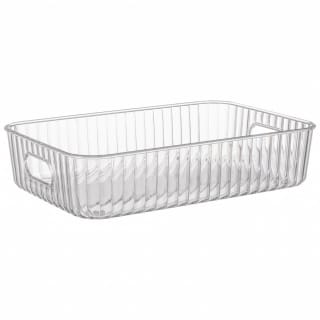 Ribbed Clear Storage Tray