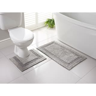Signature Bath Mat & Pedestal Set 2pc - Grey