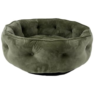 Velvet Chesterfield Pet Bed - Green