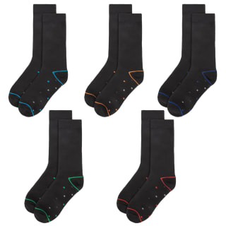 Men's Colour Heel & Toe Socks 5pk - Spots