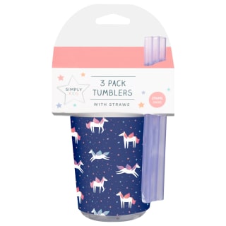 Simply Kids Tumblers 3pk - Unicorn