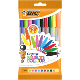 Bic Cristal Multi-Coloured Pens 10pk